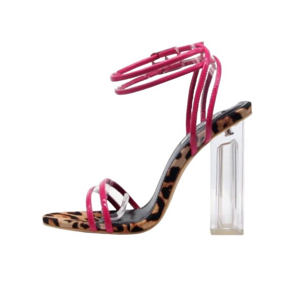 Cape Robbin Shoes - 🟣🟣 Cape Robbin Size 9 Pink & Clear Block Open Toe Sandal Shoes
